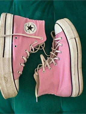 Pink Platform Converse Chuck Taylor All Star High Top Sneakers